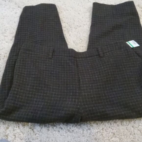 Vince brown & gray plaid pull on wide leg pant w side & back pocket size 1X NWT - Picture 1 of 3